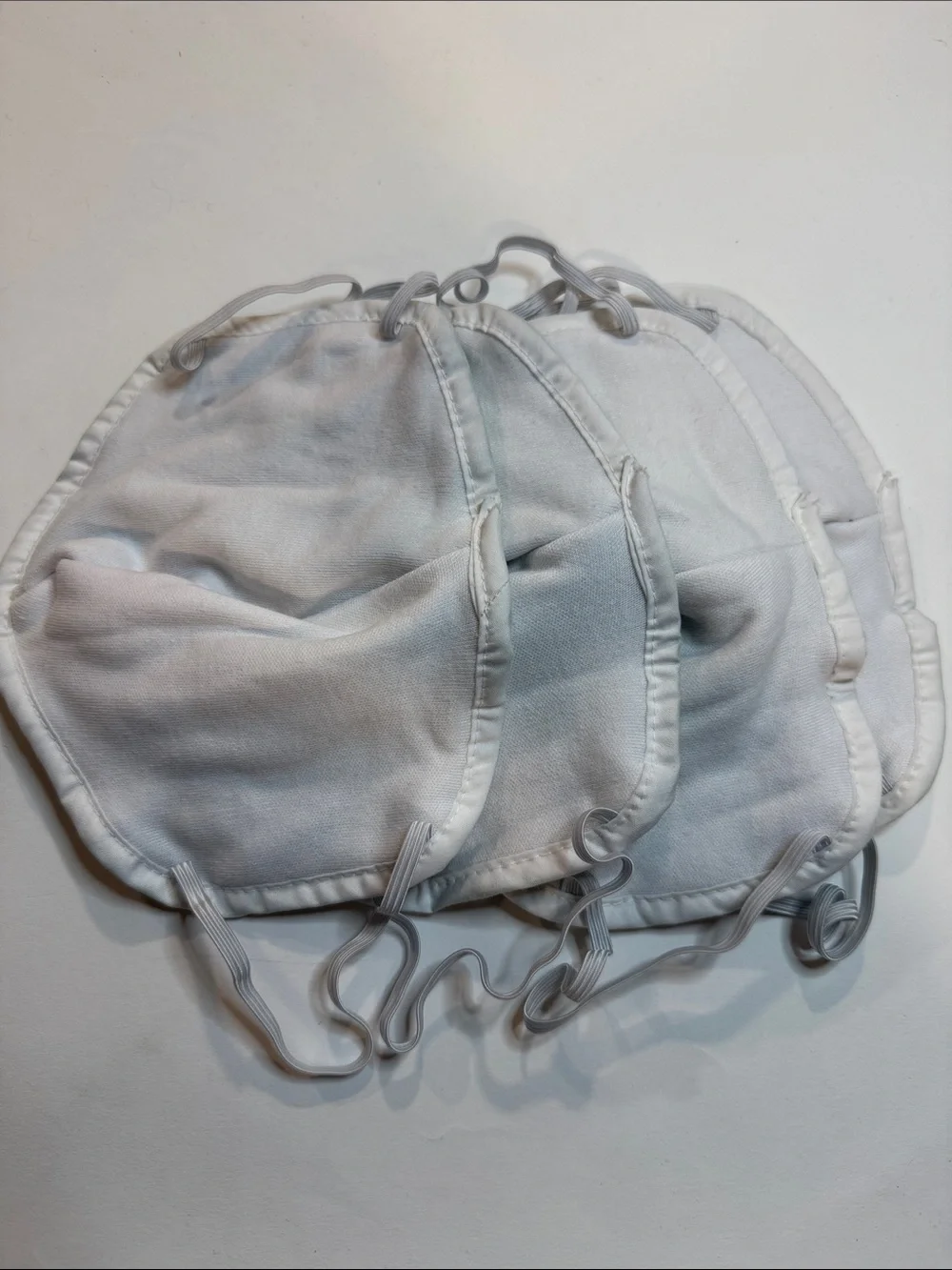 Green Reusable Face Mask with White Trim - Pack of 4